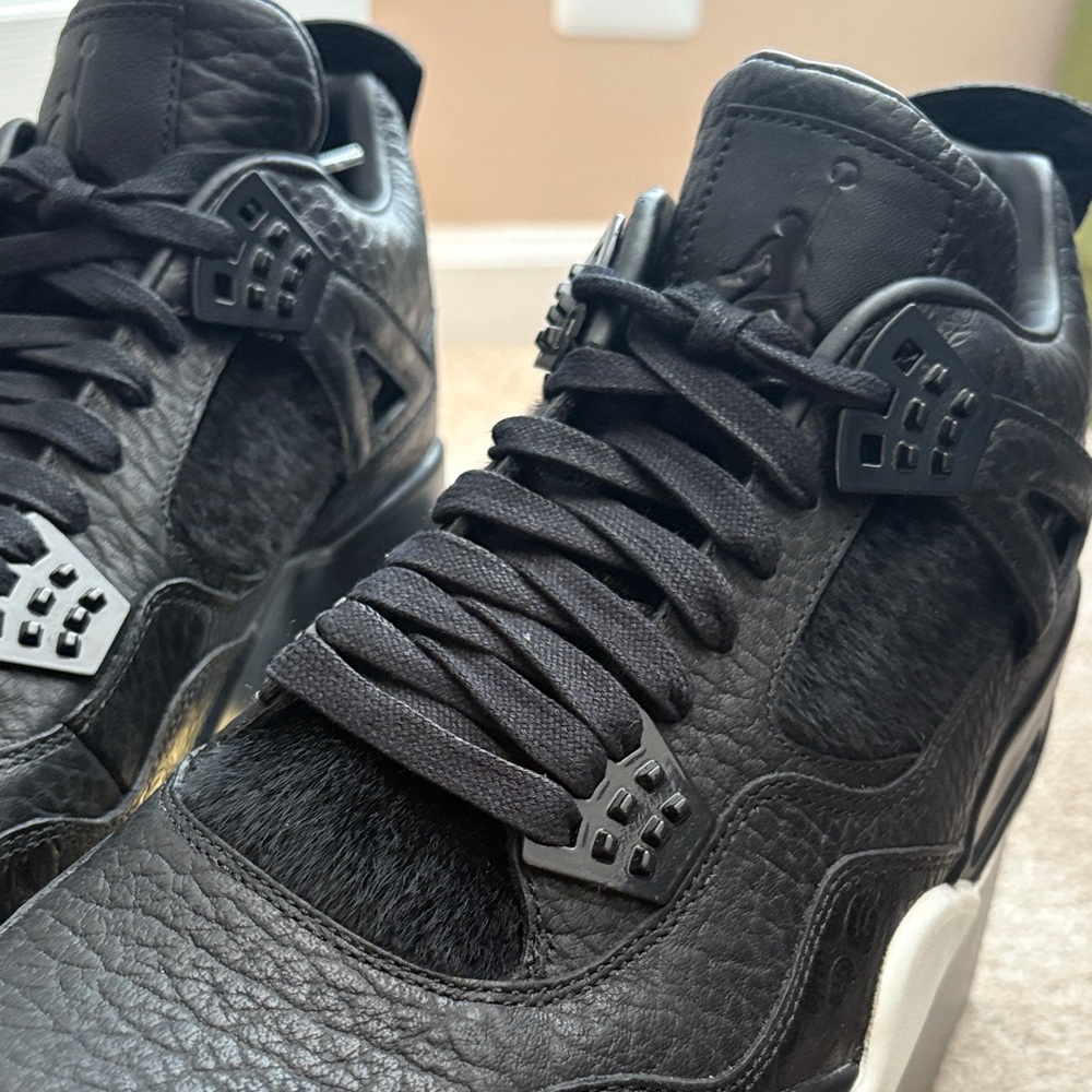 Size 13 Jordan 4 Black Pony Hair(Premium Jordan Series) - Picture 8 of 8